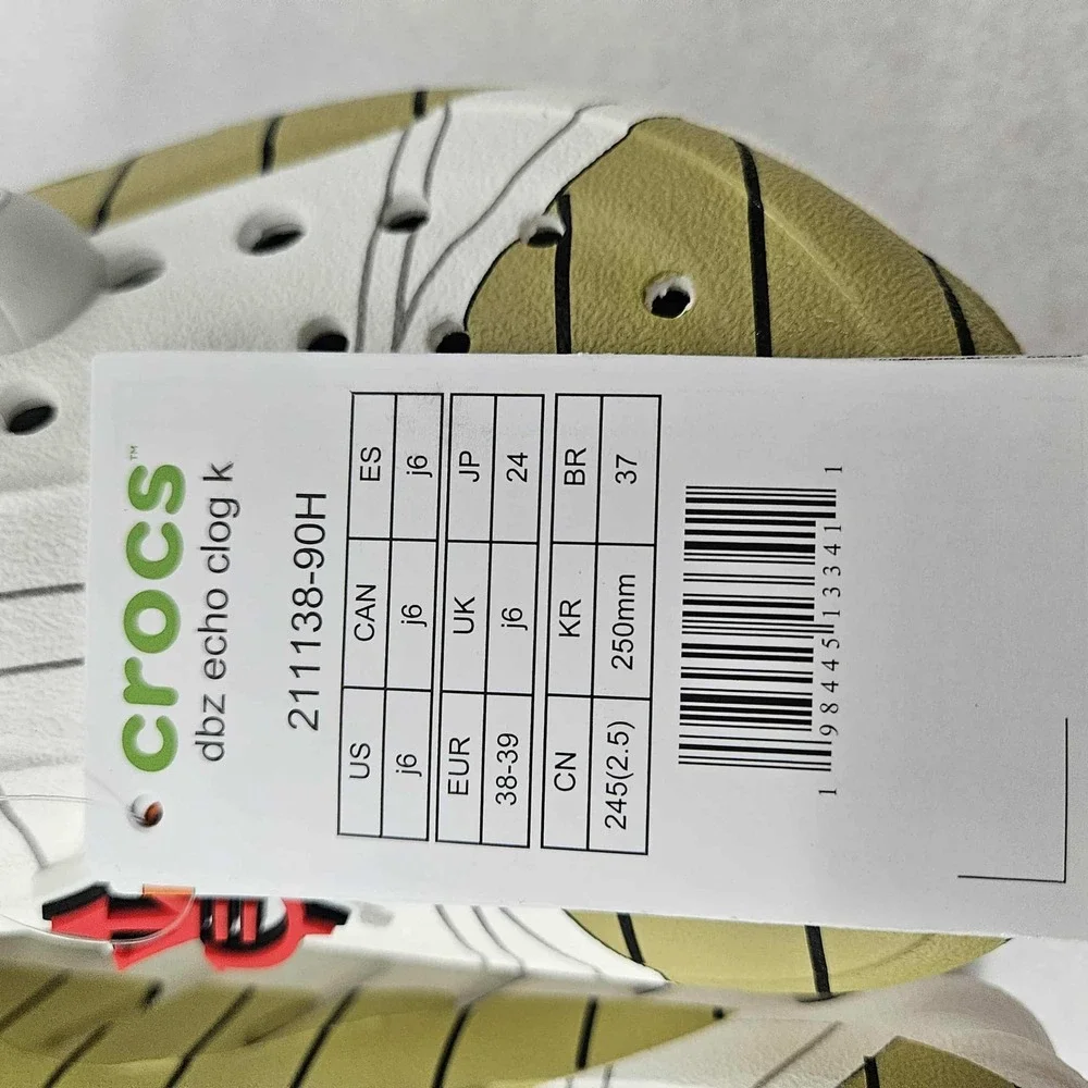 Crocs Vegeta Echo Clog Dragon Ball Z Anime Graphic‎ Shoes Big Kids J6